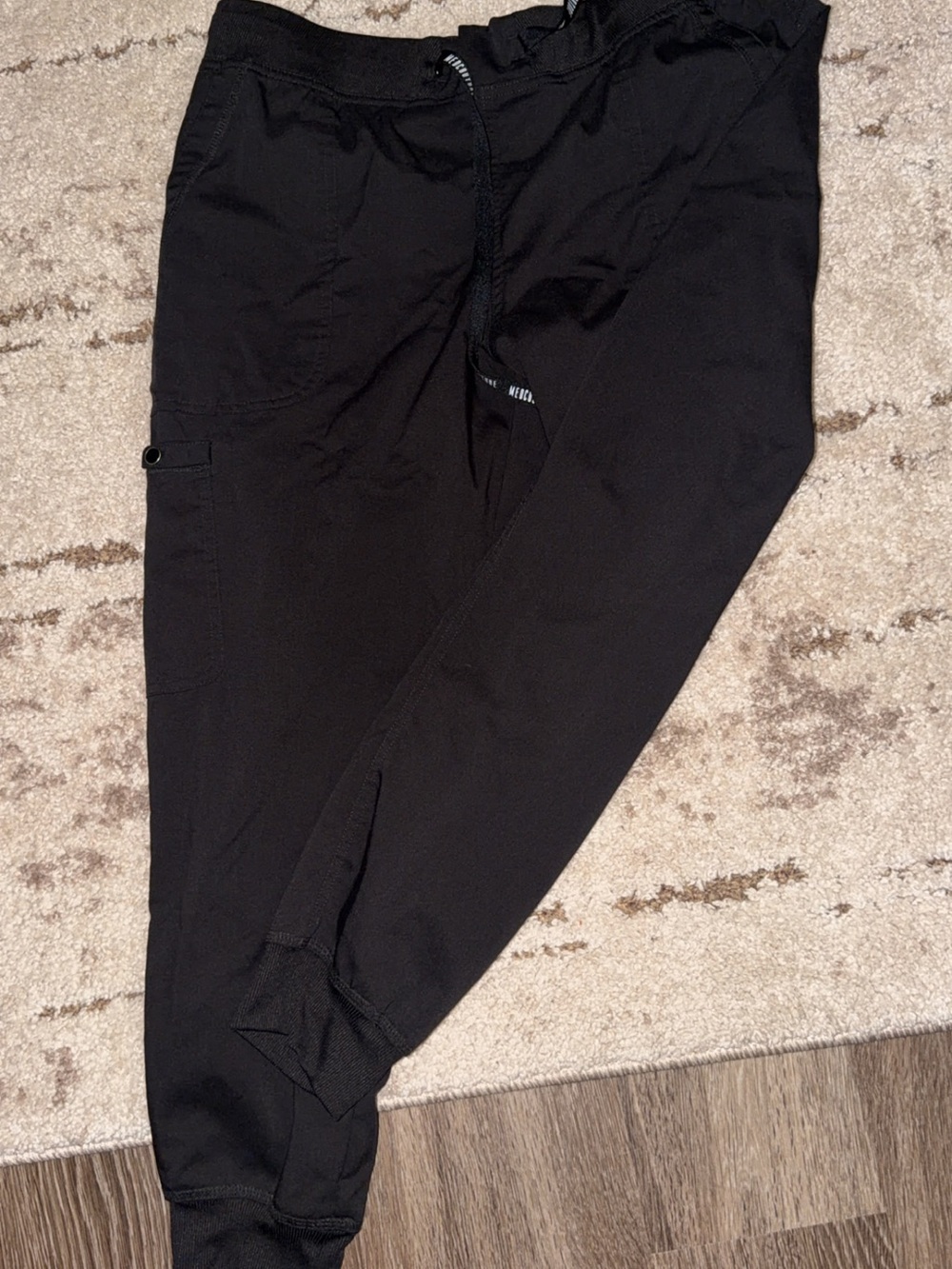 Med Couture Black Women's Jogger scrub Pants with Drawstring Waist